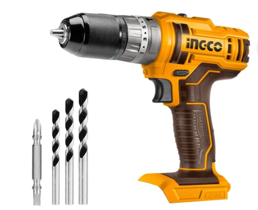 Ingco Perceuse visseuse à percussion 12 V sans chargeur ni piles
