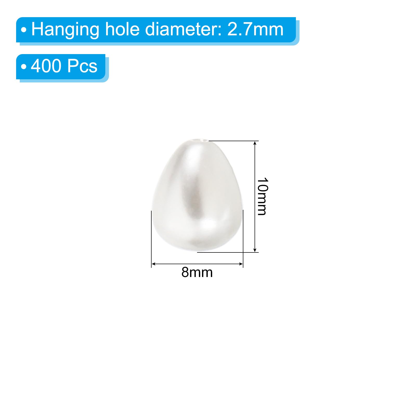 PATIKIL 7x5mm Pearl Charm - Image 2