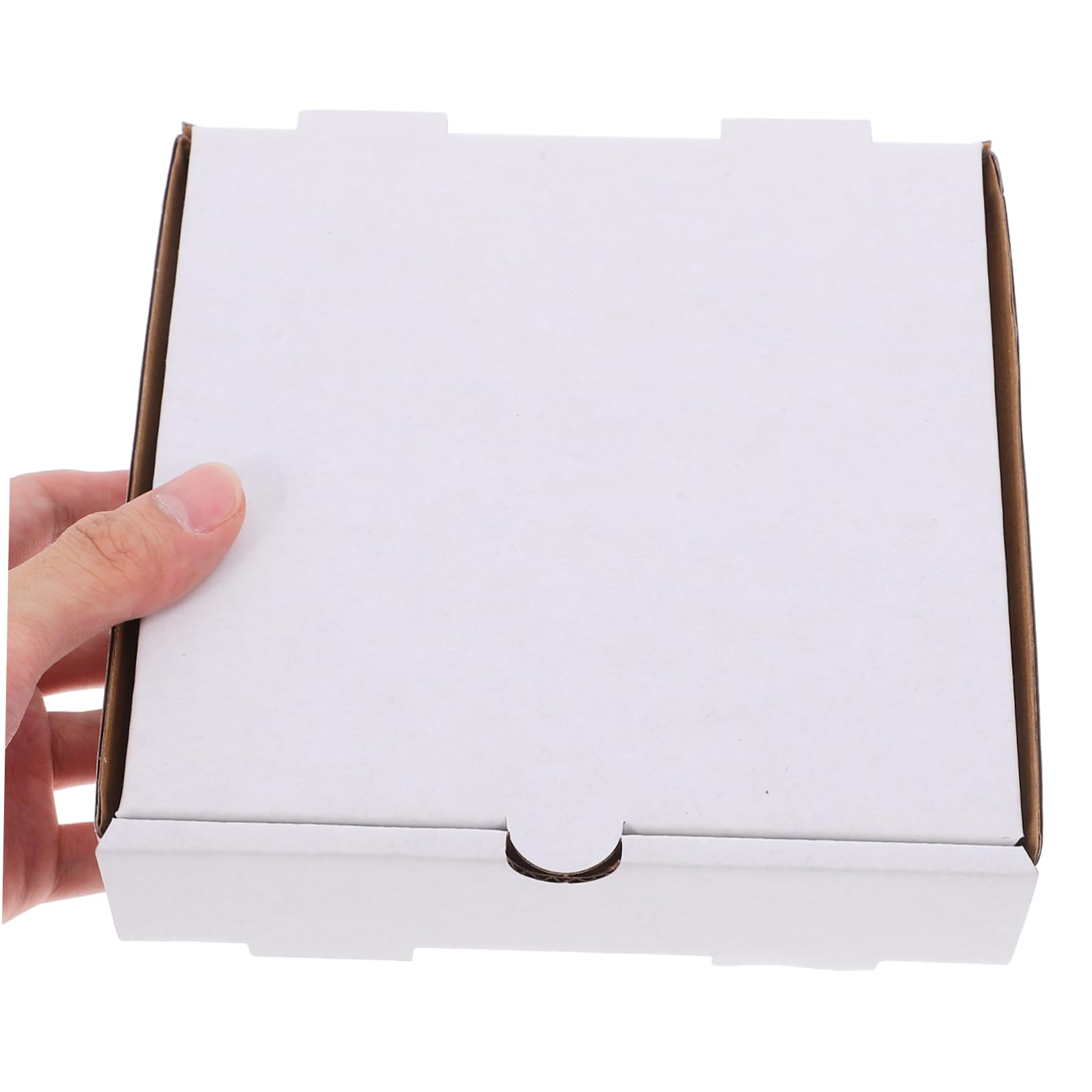 Cajas De Pizza De Cartón Corrugado Kraft Blancas Reutilizables, 30 Unidades Tamaño 6 Pulgadas, Ideales Para Envíos, Almacenamiento y Comida Para Llevar