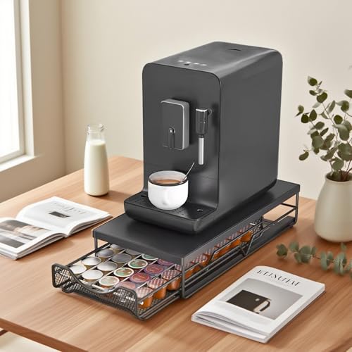 Tiroir de rangement pour dosettes de café universel et support de cafetière - 3