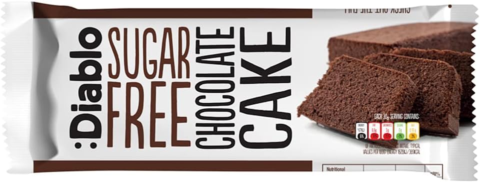 Diablo Chocolate Cake |Sugar Free | Sweetened with Maltitol | Halal & Kosher Approved | 200g ( Pack of 1 )