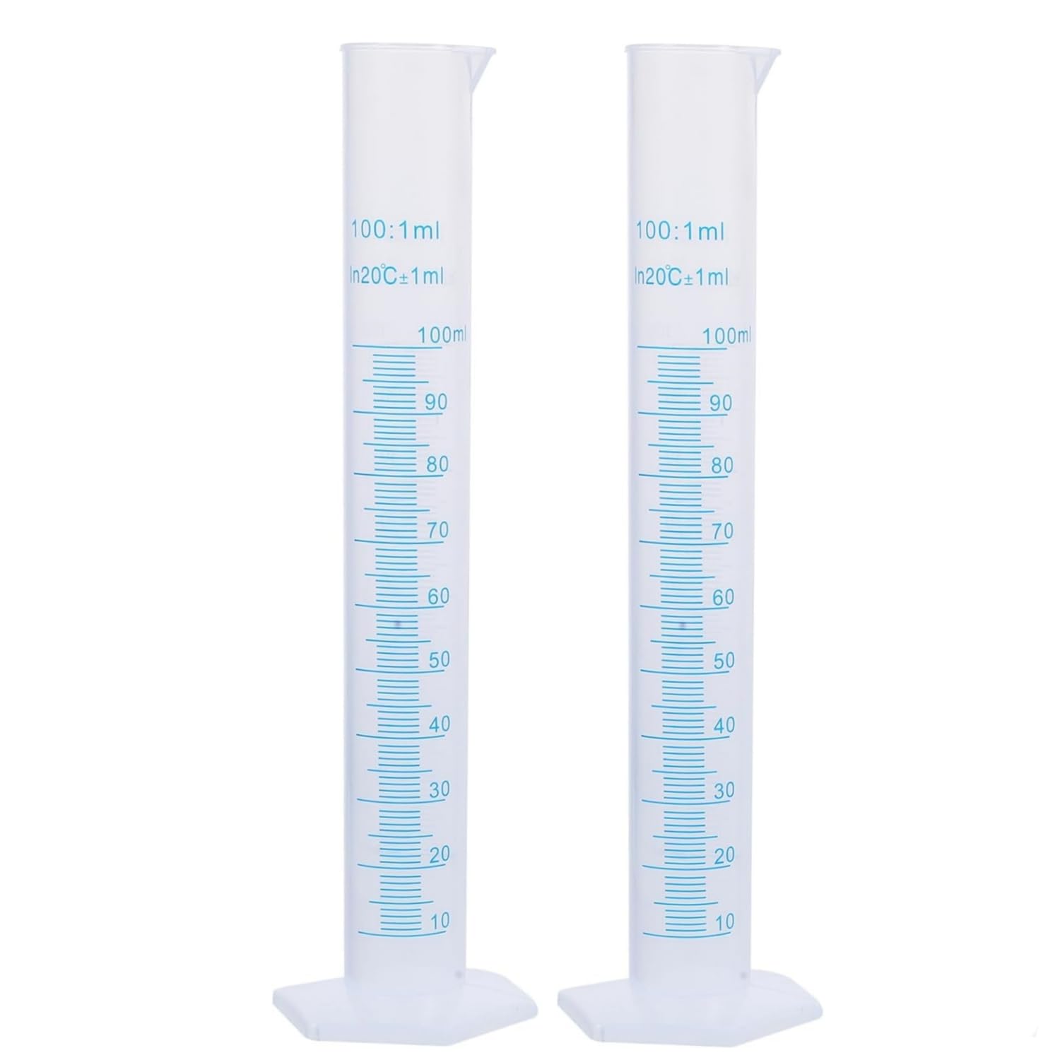 Cilindros Medidores de Plástico 100ml Probeta Graduada Laboratorio