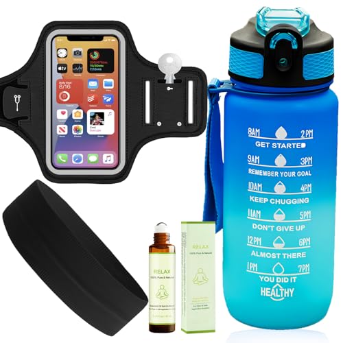 Brazalete Movil Running,Porta Movil Running,Aceite Esencial,Botella Agua Gimnasio,Ideal para Senderismo, Gimnasio,Set Completo Deportes y Outdoor,Ideal para Deportes y Recuperación Muscular