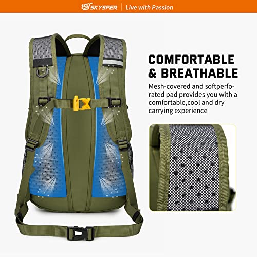 Image of SKYSPER Small Hiking Daypack, 20L Lightweight Travel Backpacks Day Hike Pack with Waist Strap for Women Men