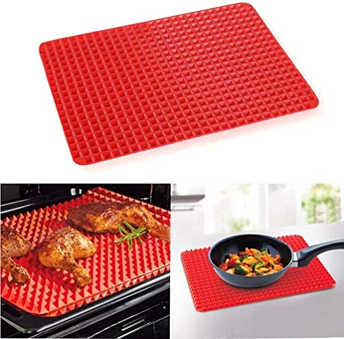 Tapis de cuisson en silicone en forme de pyramide pour micro-ondes Rouge Cover
