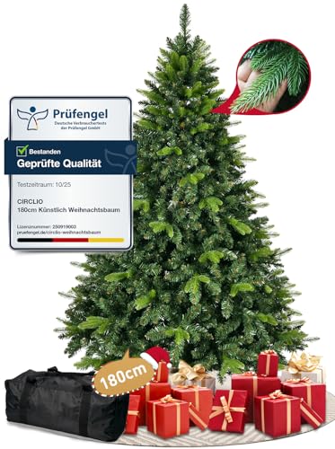 Premium Künstlicher Weihnachtsbaum 180cm, Naturgetreu Spritzguss...