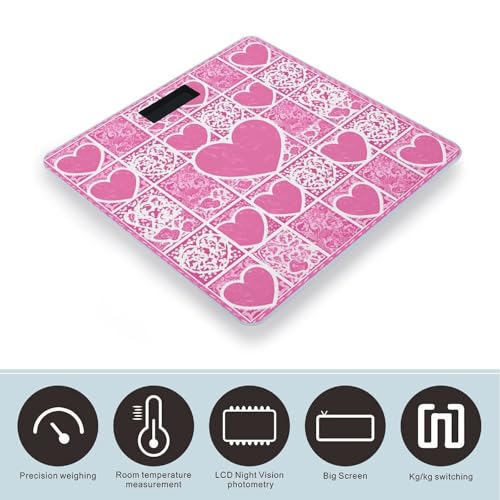 Báscula Digital de Vidrio Templado White Love Heart miniatura 3