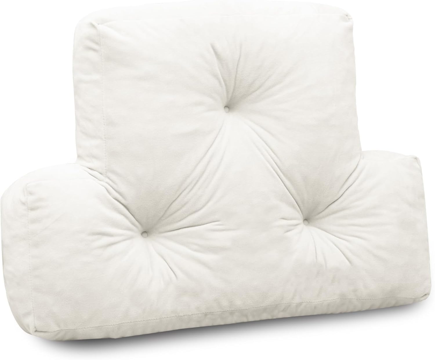 Ergonomic Back Support Pillow for Chair & Sofa - Orthopaedic Lumbar Cushion with Shredded Foam, Comfortable & Breathable, Relieves Lower Back Pain - Ideal for Office, Recliner, Bed (BEIGE)