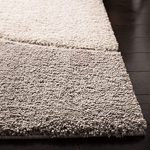 Image of Super Ultra Modern Soft Shaggy Handcrafted Anti-Skid Silk Touch Carpet, Size 12x18 Feet, Color Beige & IVORYY Off