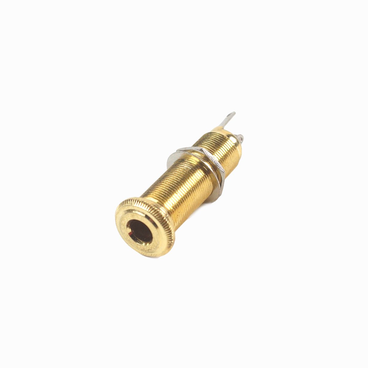 Cylinder Flush Mount Mono Output Jack for Bass Guitar,Copper