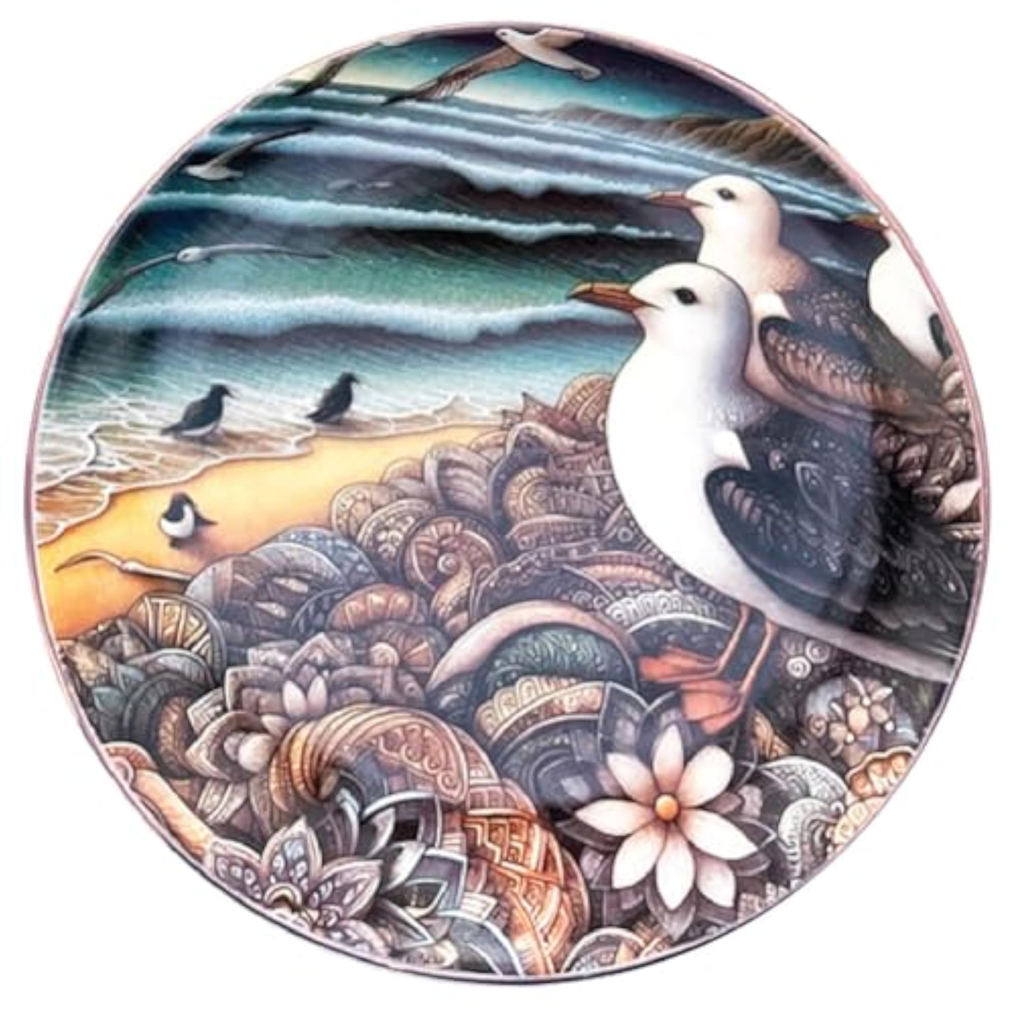 Wall Hanging Ceramic Plate Set of 3