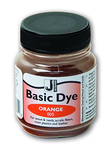 Jacquard Basic Dye .5oz - Orange - The Perfect Solution for Hard to Dye Materials - Wood - Reeds - Straw - Paper - Leather - Hemp and More