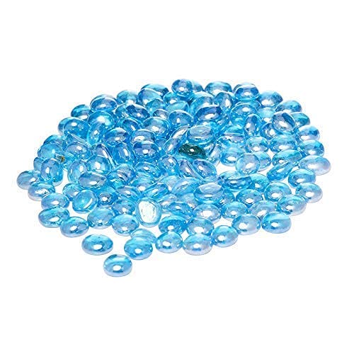 VANNEF Stone Glossy Finish Decorative Shiny Glass Pebbles for Aquarium Vase Filler Home Garden & Outdoor Decoration (Blue_1950gm) (B09BM55JM3) Amazon Price History, Amazon Price Tracker