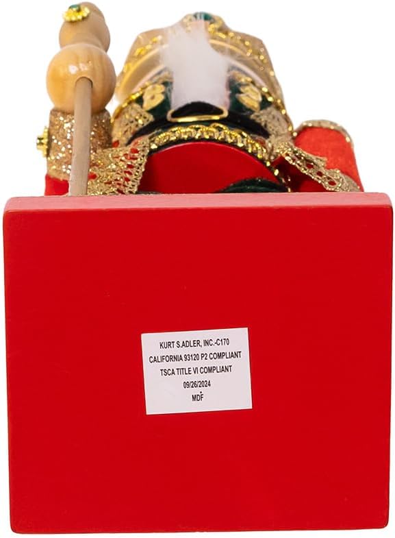 Kurt Adler 15" Red & Green King Nutcracker