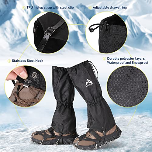 Gaiters-for-Hiking--Waterproof-and-Breathable-Leg-Gaiters-for-Women-and-Men-Boots-Adjustable-Lightweight-Shoes-Gaiters-for-Hunting-Hiking-Mountaineering-Snow-Gaiters-for-Hiking-Boots