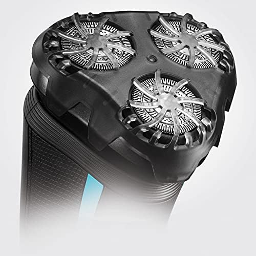Remington R6 Style Series Aqua Electric Shaver for Men - 100% Waterproof Cordless Rotary Razor with USB Charging and Pop-Up Trimmer; R6000, Black