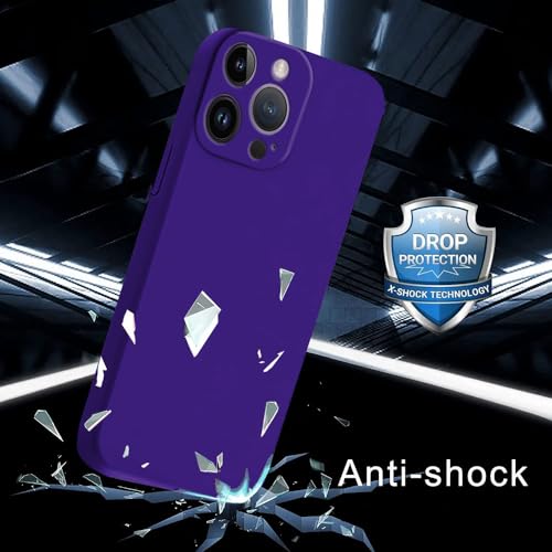 Image of amazon basics Mobile Cover for Apple iPhone 15 Pro Max | Full Camera Protection | Premium Liquid Silicon Case | Flexible Bumper Case for Apple iPhone 15 Pro Max (Dark Purple)