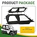 ALMULOO UTV Clear Soft Upper Door Compatible with 2012-2022 Kawasaki Teryx4 4 Seat Models Soft Cab Enclosure Upper Doors Side Windows Black