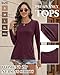 Sweetyweee Women's Maternity Nursing Shirt, Cotton Knit Long Sleeve Breastfeeding Top with Hidden Zipper Pregnancy Clothes(Wine Red,X-Large)