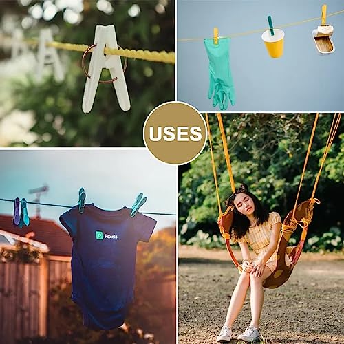 Image of Nylon /Plastic Rope, Cloth Hanging Rope, Rope for Clothes Drying, Multipurpose, Lightweight, Heavy Duty, Weather-Resistant Travel- Friendly Rope for Outdoor /Indoor Use (Random -Colour) (2)