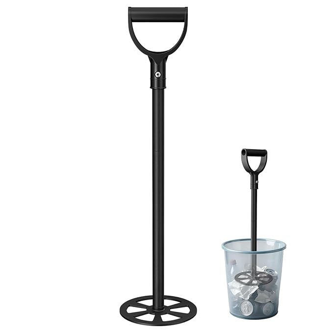 Trash Compactor for Kitchen, 25.5 inch Manual Trash Compactor, All Metal Waste Compressor Outdoor Ga...