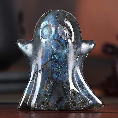 Figura de Fantasma de Labradorita Natural tallada a mano 5 cm miniatura 3