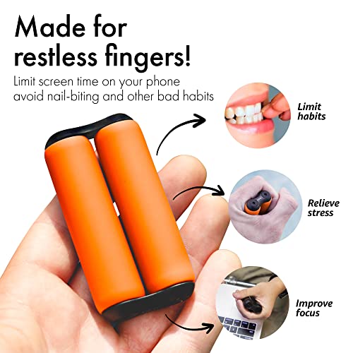 Image of ONO Roller - Handheld Fidget Toy for Adults | Help Relieve Stress, Anxiety, Tension | Promotes Focus, Clarity | Compact, Portable Design (Orange, Junior Size - ABS Plastic)