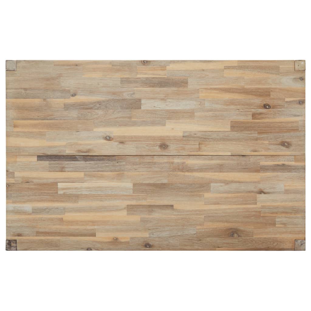 Table à Manger rectangulaire 110x70x75 cm en Bois d'acacia Massif Robuste, Design scandinave Moderne pour Salle à Manger conviviale et Gain d'espace