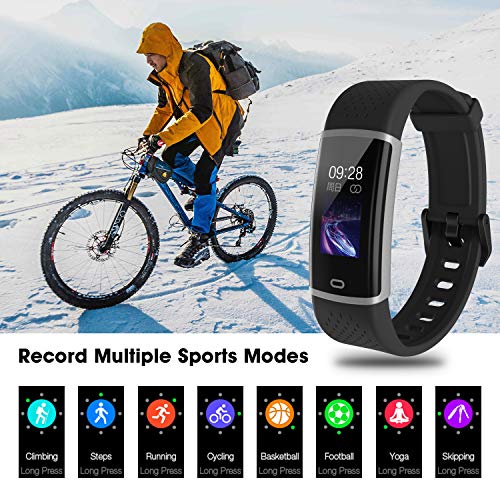 Fitpolo Fitness Watch Colorful Screen Activity Tracker with Heart Rate Monitor Calorie Step Counter, Sleep Monitoring Pedometer Waterproof Smart Watch for Women Men Kids - Thumbnail 2