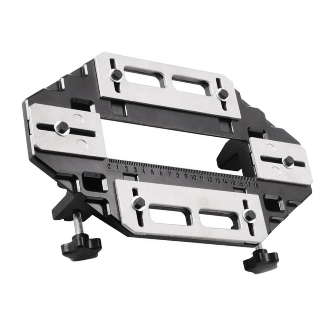 Hbbgdiy Hinge Jig Door Aluminium Alloy Woodworking Hole Guide Tool For Door Lock Installation And Cabinet Hinge Hole Positioning With Accurate Depth Control