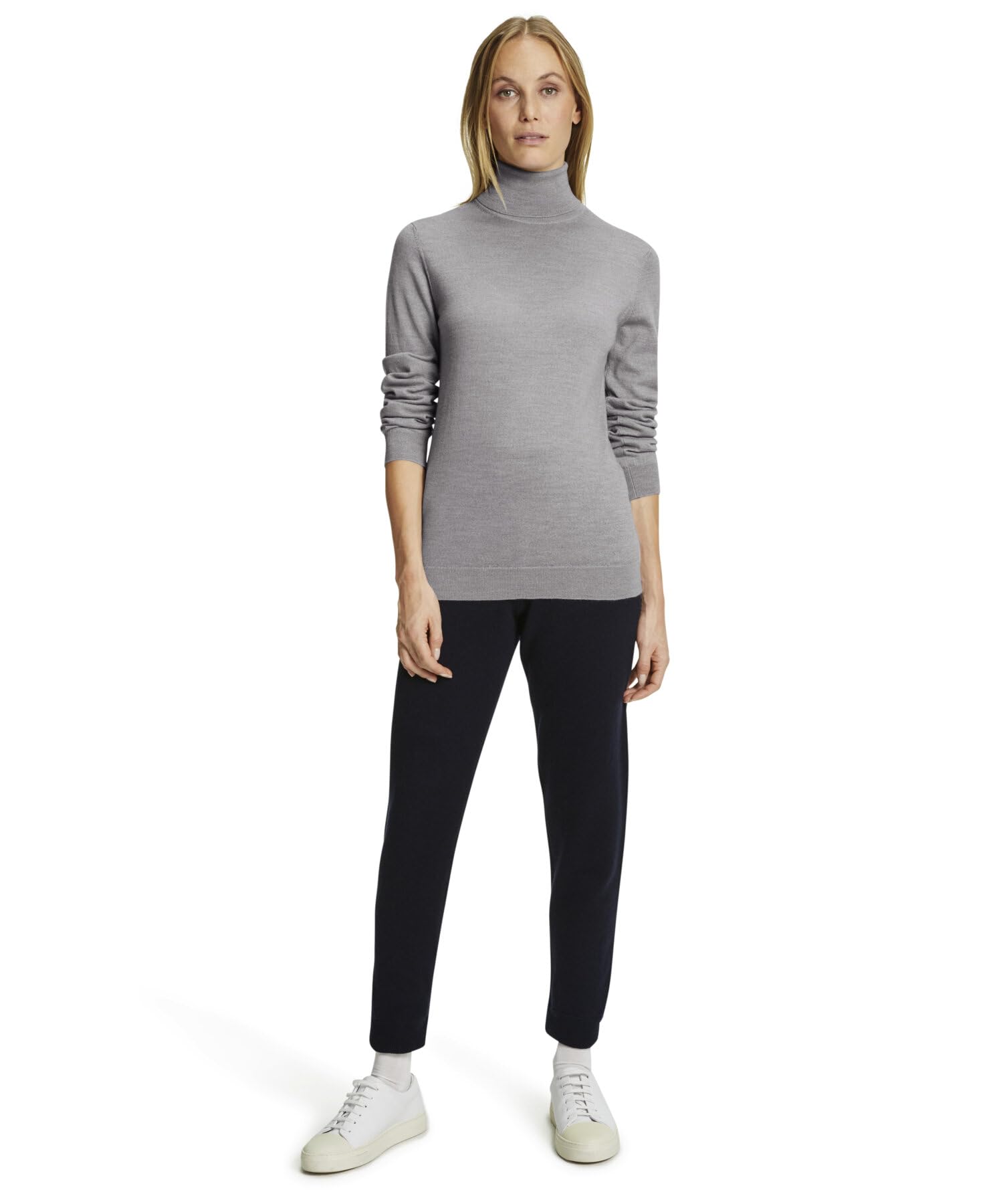 Falke Mujer Basic Roll Neck New Merino suéter pulóver Elegante clásico para el Trabajo y el Tiempo Libre con Cuello Alto Transpirable regulación climática antiolor Lana 1 Pieza