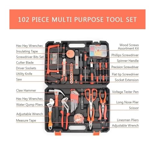 Kit combinado de herramientas para el hogar 102 piezas miniatura 2