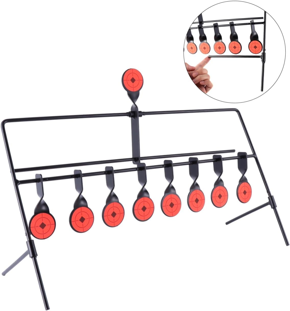 Outdoor Metal Shooting Target 9 Targets Sturdy Steel Design for Range Practice for Archery and Hunting Enthusiasts
