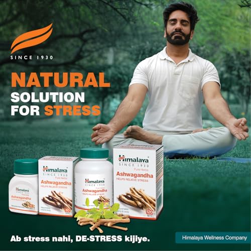 Himalaya Ashwagandha - General Wellness Tablets, 60 Tablets | Stress Relief | Rejuvenates Mind & Body view 2