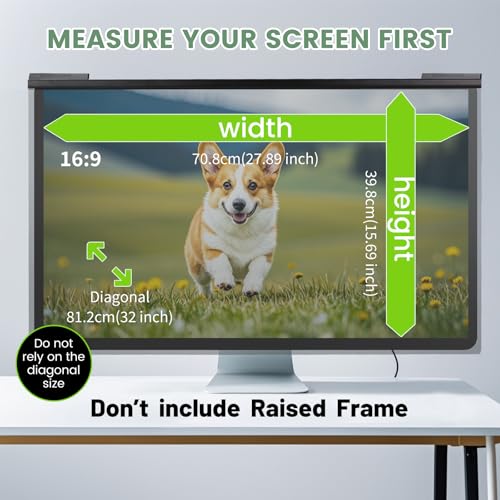 Filtro de privacidad colgante de 32" para monitor acrílico 16:9 antirreflejos 6