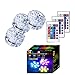Produktbild Unterwasser LED Licht, Aquarium RGB Dekoration Party Lights wasserdicht, IP68 Wasserdicht 4 Modi Lichter Fernbedienungen Vase, Schüssel, Fischbecken, Hochzeit, Halloween, Party Lights -3 Stück