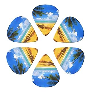 Sunset Palm Lot de 6 médiators pour guitare acoustique, guitare électrique, basse, ukulélé – fins, moyens et épais. - Les Beatles, Paul McCartney, John Lennon, RIngo Starr, George Harrison Sunset Palm Lot de 6 médiators pour guitare acoustique, guitare électrique, basse, ukulélé – fins, moyens et épais. – Image 4