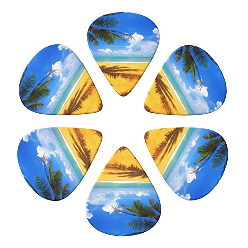 Sunset Palm Lot de 6 médiators pour guitare acoustique, guitare électrique, basse, ukulélé – fins, moyens et épais. - Les Beatles, Paul McCartney, John Lennon, RIngo Starr, George Harrison Sunset Palm Lot de 6 médiators pour guitare acoustique, guitare électrique, basse, ukulélé – fins, moyens et épais. – Image 5