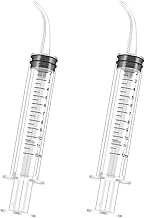 LICQIC 12 ml Oral Irrigator Syringe With Curved Tip - Disposable Dental Irrigation for Tonsil Stone Removal, Oral Care, Lab, Small Pet Feeding (2 PCS)