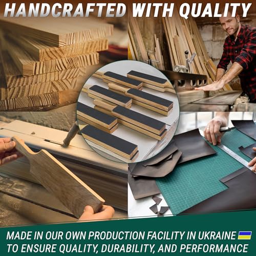 BeaverCraft Leather Strop for Knife Sharpening - Knife Strop Block with Polishing Compound Stropping Kit 14" - Knife Sharpener Polishing Kit LS6P1 - Image 6