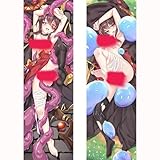 LIQING1997 Konosuba: God's Blessing on This Wonderful World! Dakimakura Pillowcase Cosplay Manga ，Anime Body Pillow Cover,（59.1x19.7in/150x50cm） Peach Skin (Color : Megumin-C)