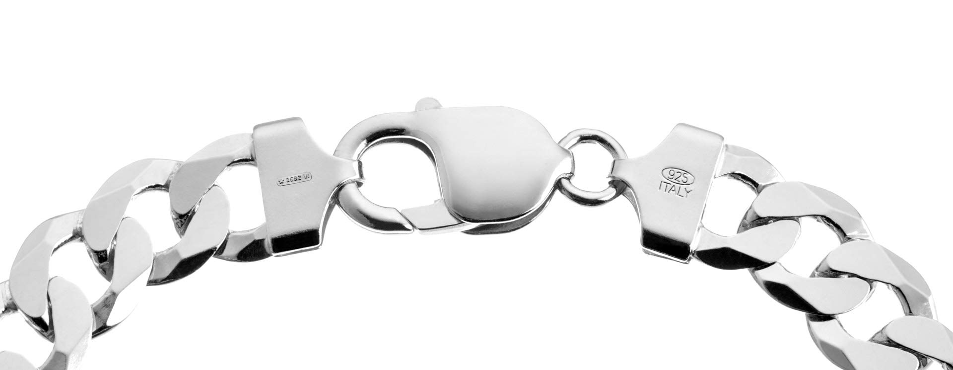 QUADRI Silber Armband Herren - Armbänder für Herren - Panzerkette Armband