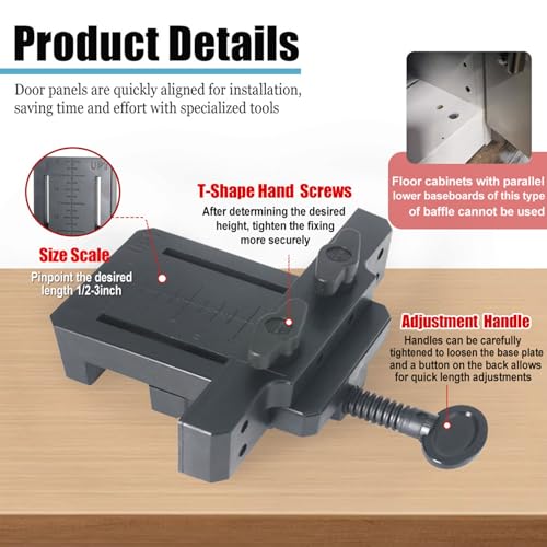 FTVOGUE Adjustable Hanging Cabinet Door Mounting Jig Quick Alignment Cabinet Door Installation Tool for Builders Cabinet Manufacturers - Image 2
