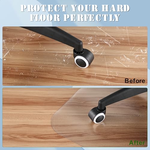 Leapyouth Office Chair Mat For Hard Wood Floors, Inches Clear Floor Mat For For Rolling Chairs, Heavy Duty Wood/Tile Floor Protectors For Home Office, Anti-Slip, Easy To Clean thumb #4