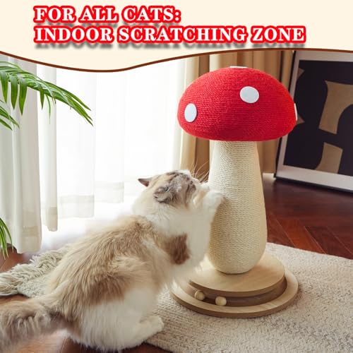 Rascador para gatos forma de seta natural con base estable 21 in miniatura 2