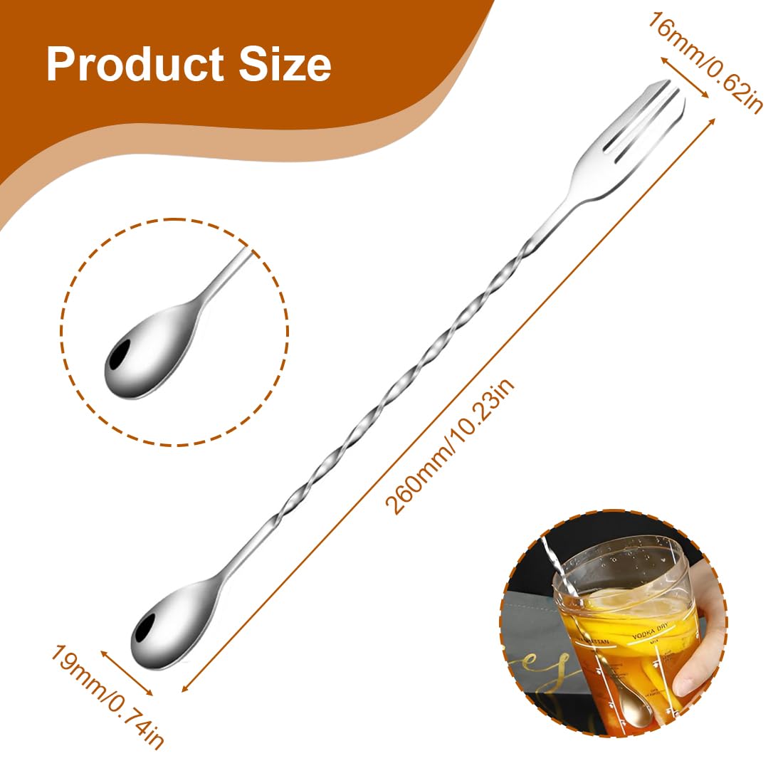 4 Pezzi Cucchiaio Da Cocktail Bar Cucchiaio Per Mescolare Manico Lungo In Acciaio Inossidabile Modello A Spirale Cocktail Mixing Shaker Spoon 12 Pollici 4 Colori Argento Oro R