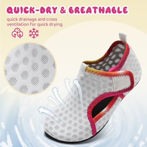 Image of WateLves Kids Water Shoes Toddler Girls Boys Barefoot Non-Slip Quick Dry Aqua Socks for Beach Swim Walking
