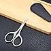 Stainless Steel Small Scissors With Textured Handle, Small Scissors For Grooming, 3.5inch Multi-Purpose Vintage Beauty Grooming Kit For Facial Hair, Eyebrows, Eyelashes, Nose, PU Leather Case