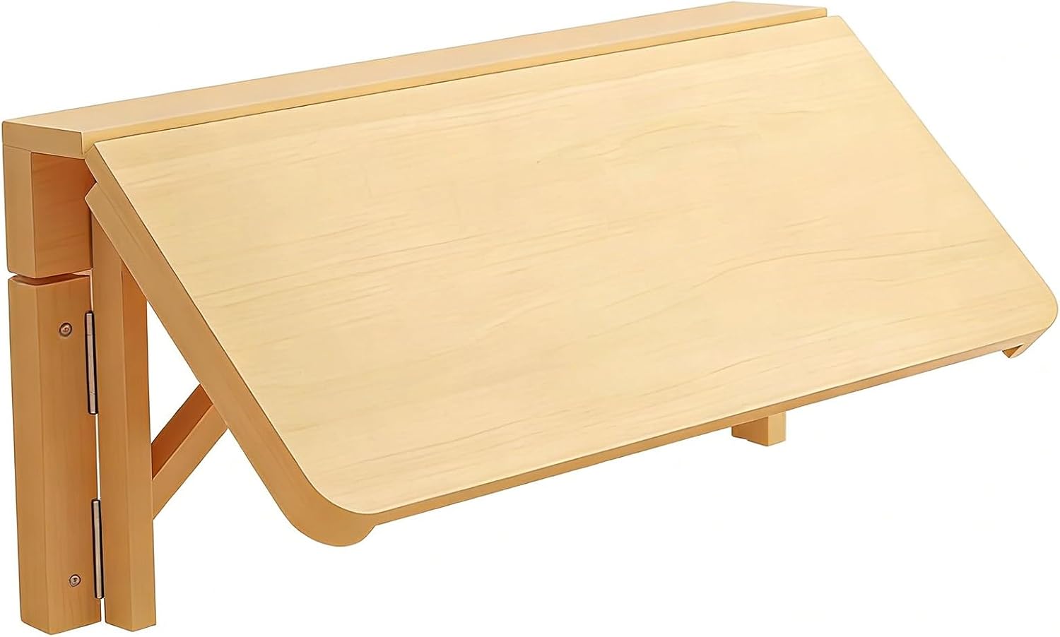 Solid Wood Wall Mounted Desk with Mounting Screws, 170lbs Load Capacity, Wall Mounted Table for Small Space RV Home Office Bedroom(60x50cm/24x20in)