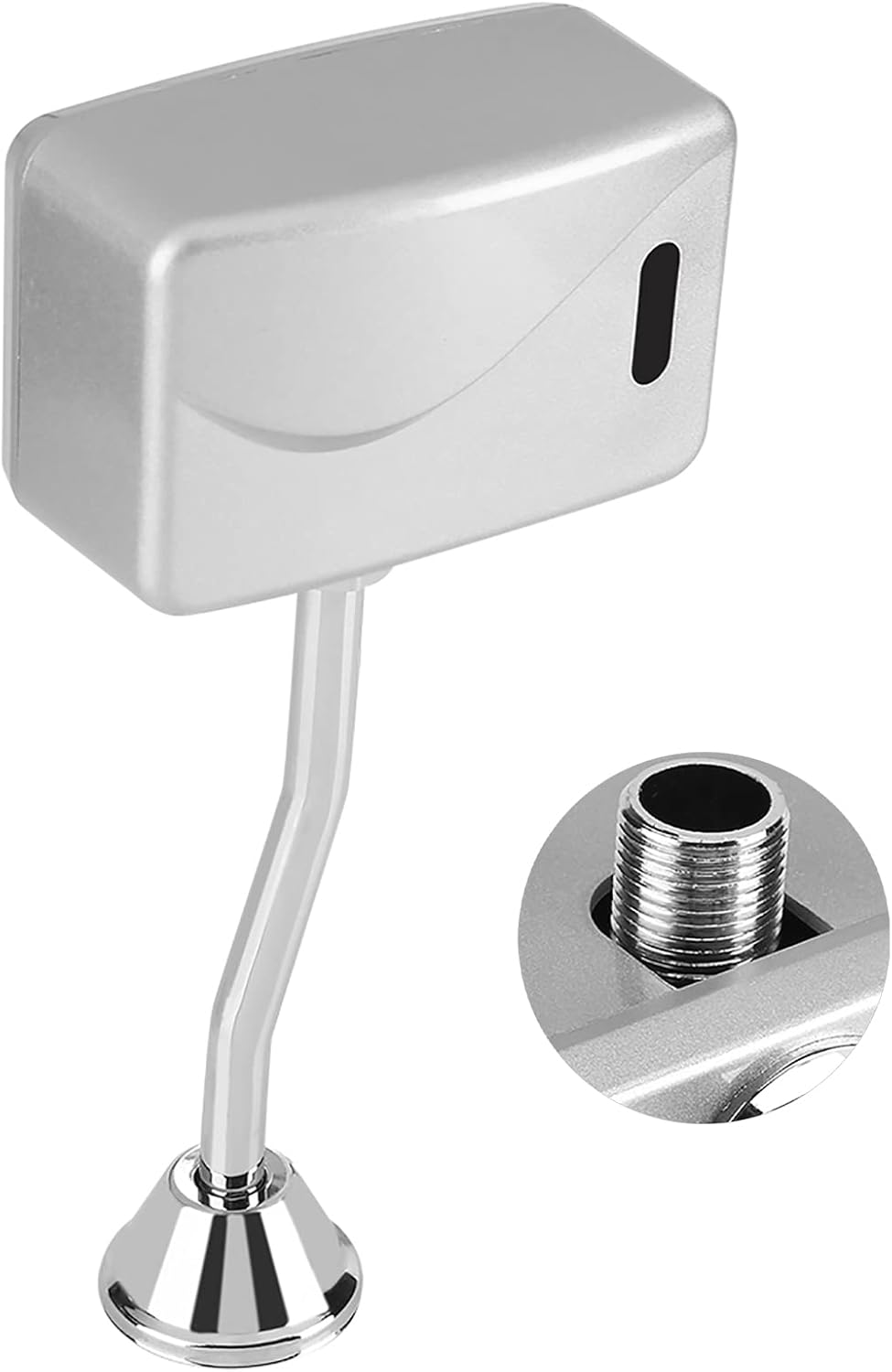 urinal flush valve, automatic sensor touchless urinal valve set for bathroom exposed wall mounted flushing system, DC 6V low energy consumption